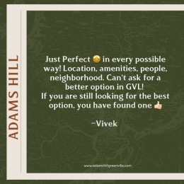 Welcome Home, Vivek! 🤩
__
#Adamshill #onthehill #apartmentlife #apartmentliving #lovewhereyoulive #greenvillesc #yeathatgreenville #apartmentsforrent #limitlesslifestyle  #nowleasing #greenvillelocal #localliving #residentlife #lifeisinthedetails #newapartments #downtowngreenville #youbelonghere #luxurylifestyle #localfavorite #gvltoday #parismountain Instagram post from @adamshillgreenville on December 06, 2023 13:39:52pm
